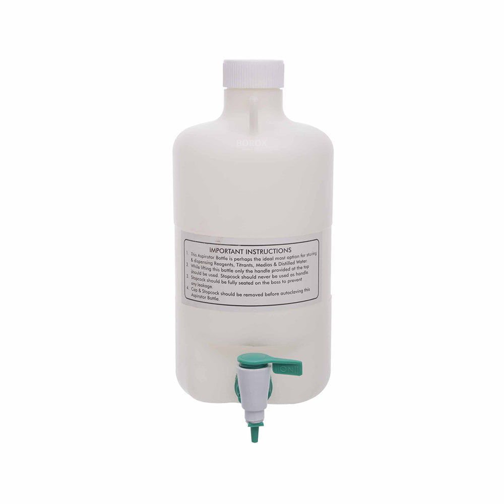 Borox Plastik Aspiratör Şişe 5000 ml - Musluklu Kapaklı Şişe 5L