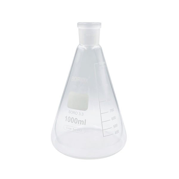 Borox Cam Erlen Şilifli 1000 ml - 29/32 Şilifli Erlenmayer - Erlenmeyer Flask