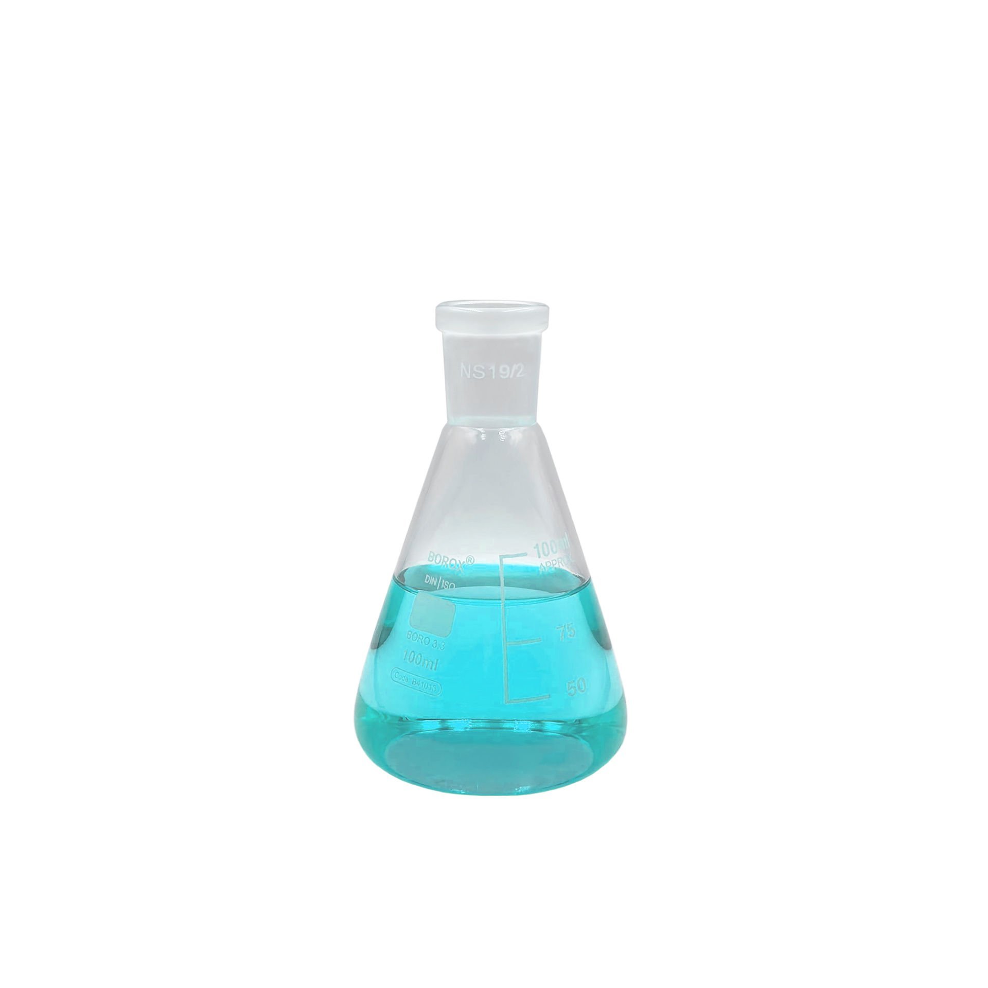 Borox Cam Erlen Şilifli 100 ml - 19/26 Şilifli Erlenmayer - Erlenmeyer Flask