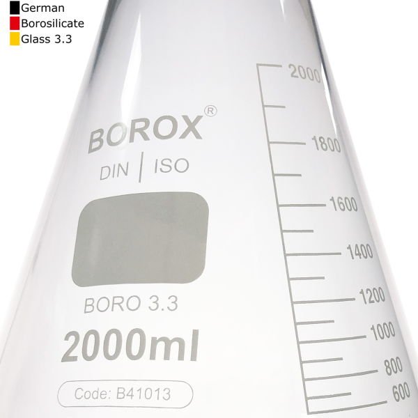 Borox Cam Erlen Şilifli 100 ml - 19/26 Şilifli Erlenmayer - Erlenmeyer Flask