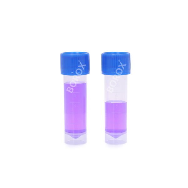 Cryo Tüp 5ml - Dıştan Vidalı Ayaklı Dibi Düz Nonsteril 200lü