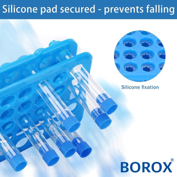 Borox Deney Tüpü Standı 10mm - 18mm Tüpler İçin - 50 Tüplük