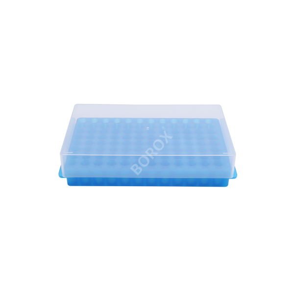 PCR Tüp Standı 0.2-0.5-1.5-2 ml İçin 96 Delikli Çift Taraflı - Kapaklı - Eppendorf Tüp Standı