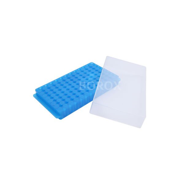 PCR Tüp Standı 0.2-0.5-1.5-2 ml İçin 96 Delikli Çift Taraflı - Kapaklı - Eppendorf Tüp Standı