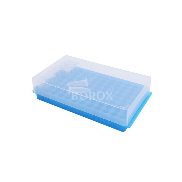 PCR Tüp Standı 0.2-0.5-1.5-2 ml İçin 96 Delikli Çift Taraflı - Kapaklı - Eppendorf Tüp Standı
