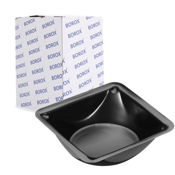 Borox PS Tartım Kabı - Plastik Kare Form 100ml - 500adet/paket - Siyah Renk
