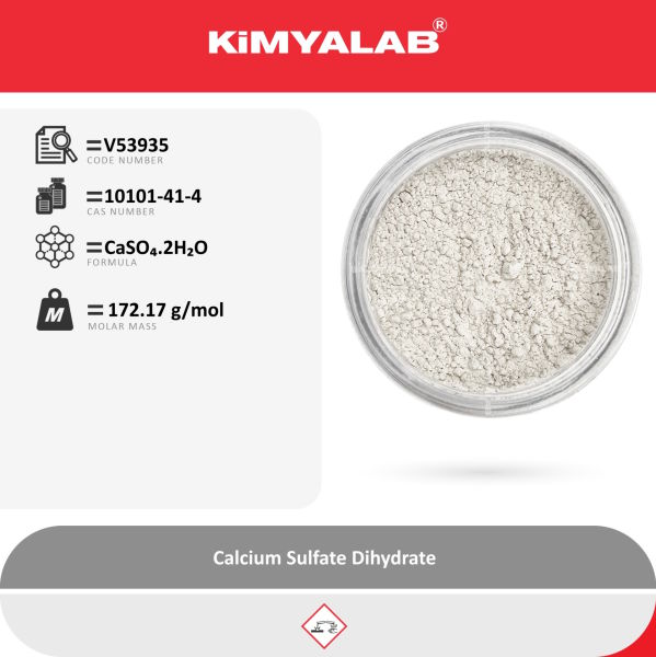 Kimyalab Kalsiyum Sülfat - Calcium Sulfate Dihydrate - 5 Kg-HDPE Varil