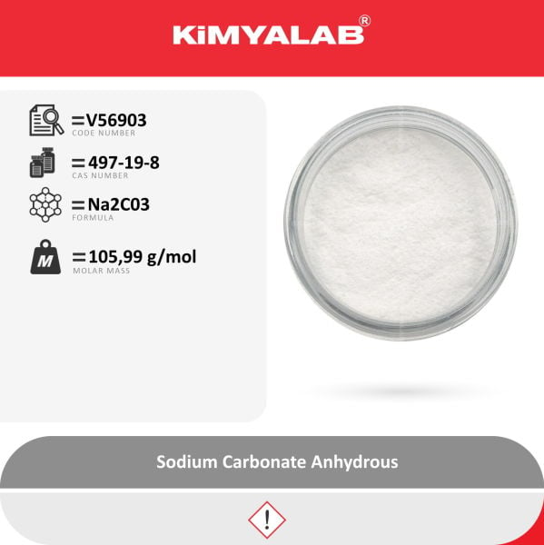 Kimyalab Sodyum Karbonat 1 kg - Sodium Carbonate Anhydrous - Na2C03