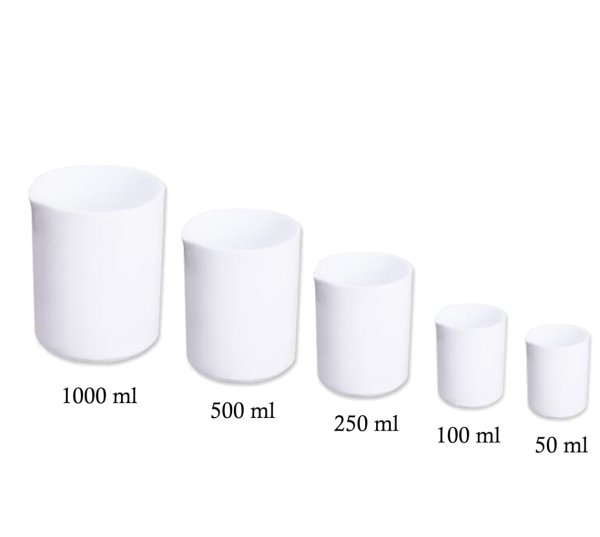 Teflon Beher - PTFE Isıya Dayanıklı Beher - 500 ml Beaker