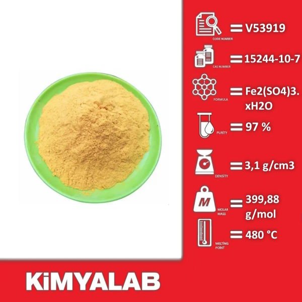 Demir III Sülfat Heptahidrat 1Kg - Iron III Sulfate Heptahydrate