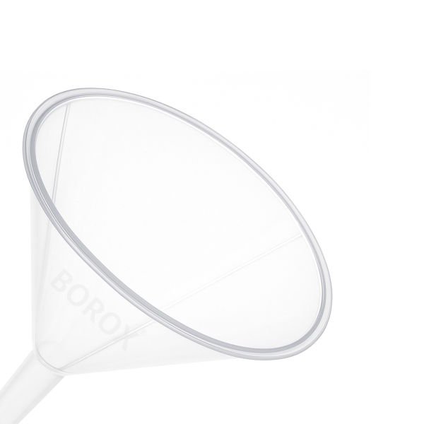 Borox Plastik Huni 100mm - Laboratuvar Hunisi - Uzun Saplı