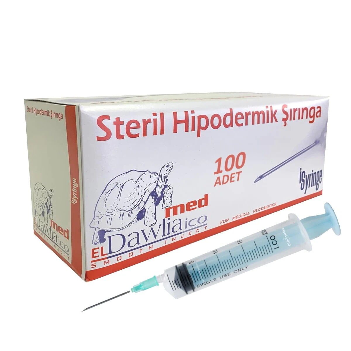 Enjektör Steril 20cc - Şırınga 20ml - 3Parça - 100Adet/paket