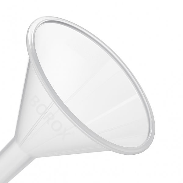 Borox Plastik Toz Huni 65mm - Laboratuvar Hunisi - Paralel Gövde