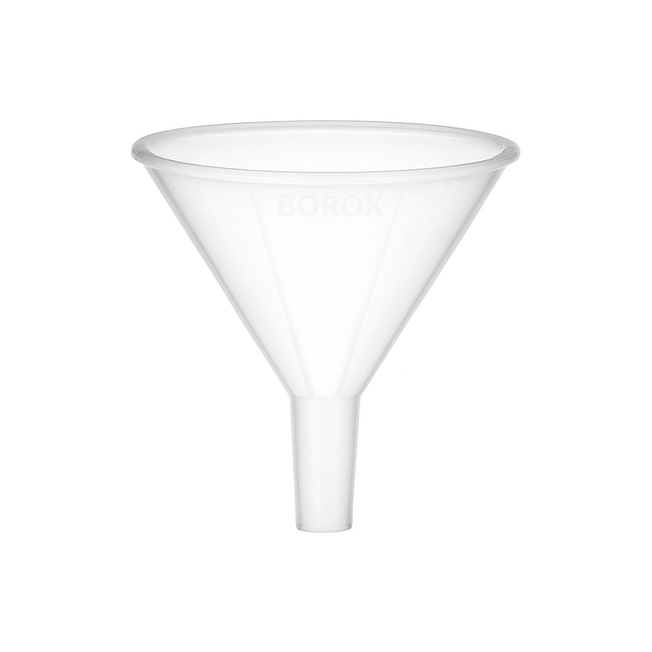 Borox Plastik Toz Huni 100mm - Laboratuvar Hunisi - Paralel Gövde