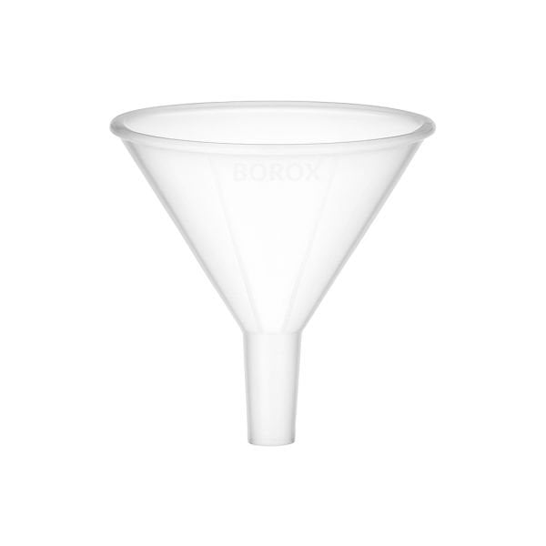 Borox Plastik Toz Huni 100mm - Laboratuvar Hunisi - Paralel Gövde
