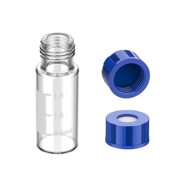 Borox Cam Vial Vida Kapaklı ND9 - Şeffaf 2ml - 100 Adet/Paket