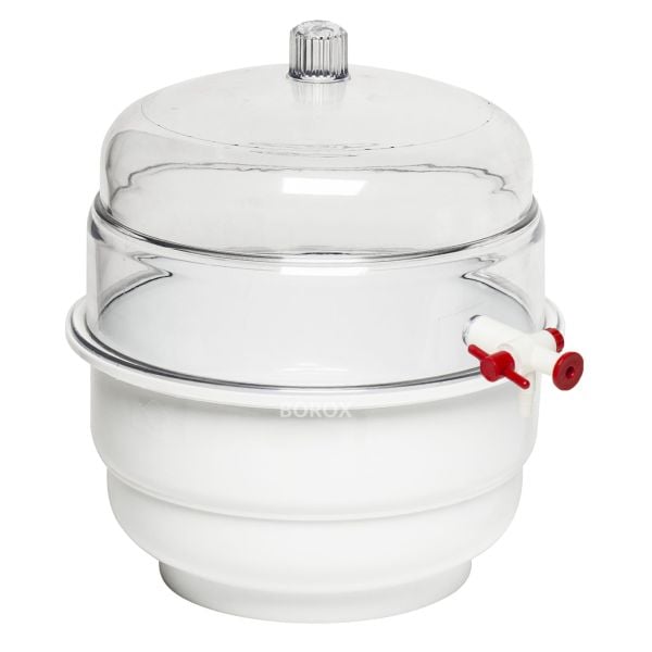 Borox Plastik Vakumlu Desikatör 250mm - Desikatör Kapağı Disk Dahil
