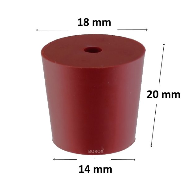 Borox Kauçuk Tıpa Delikli 14x18x20 mm - Sızdırmaz Kapak