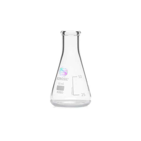 Borosil Cam Erlen 50 ml - Erlenmeyer Flask Dar Boyunlu