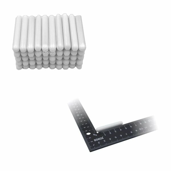 Manyetik Balık 8x50 mm - Teflon Karıştırıcı Balık Silindirik - 50 Adet Toptan