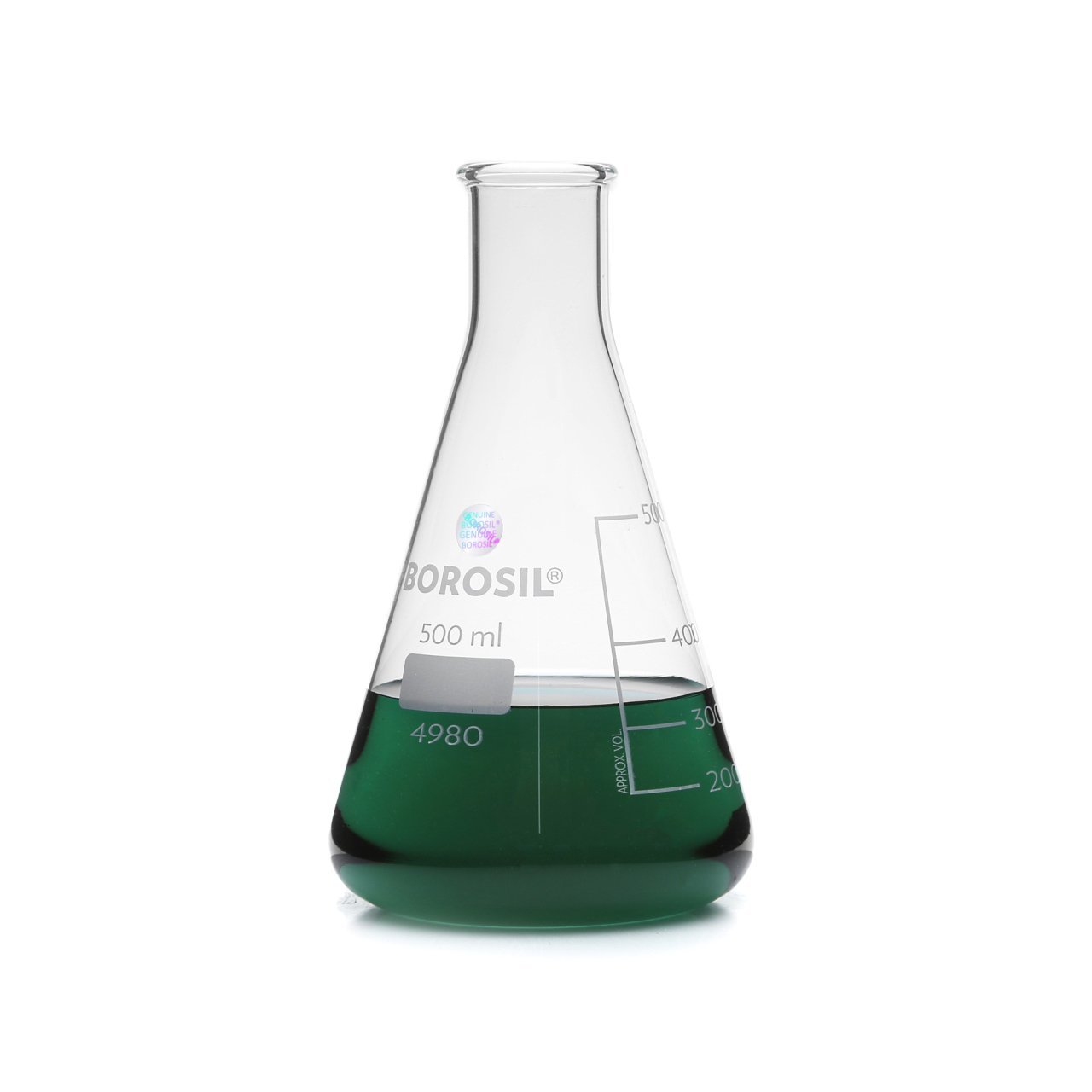 Borosil Cam Erlen 500 ml - Erlenmeyer Flask Dar Boyunlu