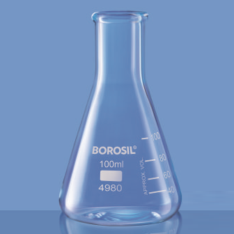 Borosil Cam Erlen 500 ml - Erlenmeyer Flask Dar Boyunlu