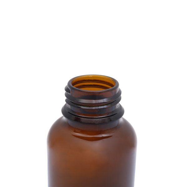 Borox Cam Amber Şişe Kırmızı Kapaklı Geniş Boyunlu - 250ml