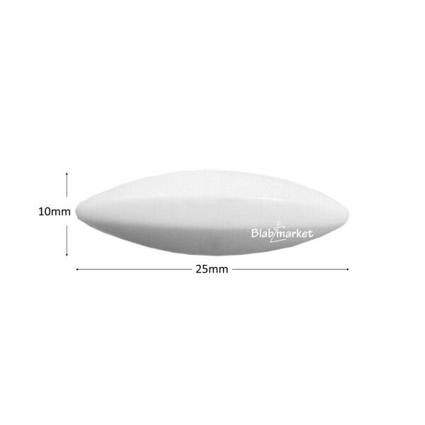 Manyetik Balık 10x25 mm - Teflon Karıştırıcı Balık Zeytin - 50 Adet Toptan