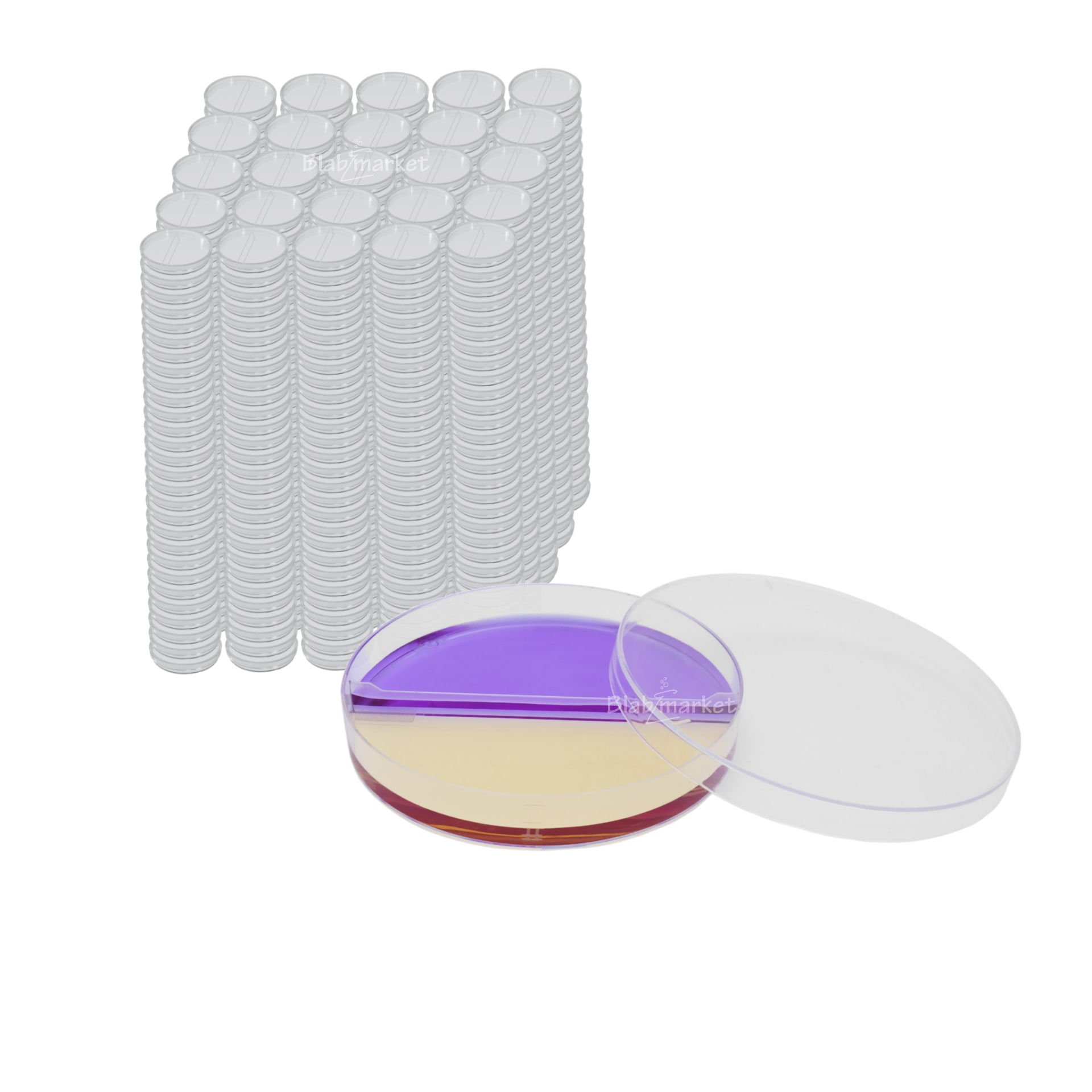 Petri Kabı 90x15mm İki Bölmeli Steril - Petri Kutusu 450Adet