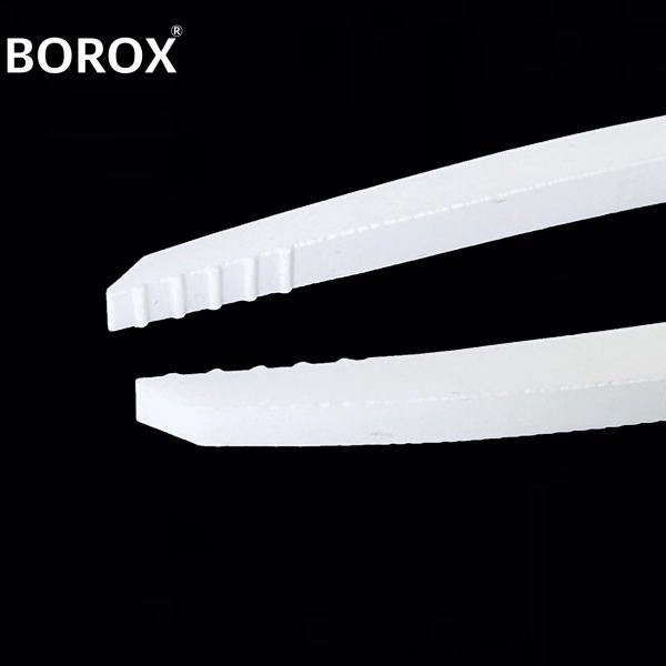 Borox Penset 15 cm Teflon - Düz Uçlu İçi Tırtıklı - Laboratuvar PTFE Cımbız