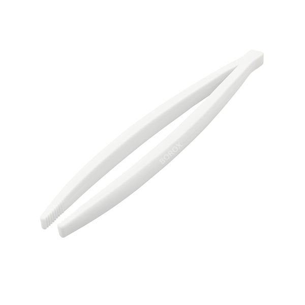 Borox Penset 25 cm Teflon - Düz Uçlu İçi Tırtıklı - Laboratuvar PTFE Cımbız