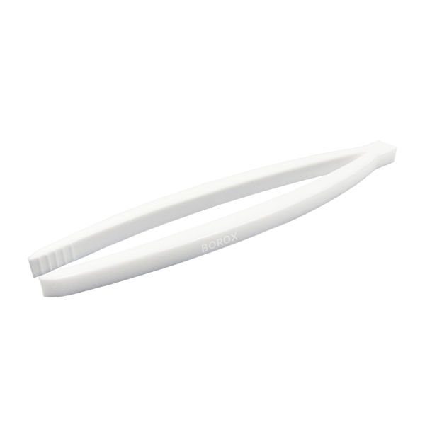 Borox Penset 25 cm Teflon - Düz Uçlu İçi Tırtıklı - Laboratuvar PTFE Cımbız