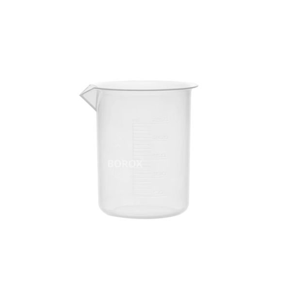 Borox Plastik Beher 250 ml - Kabartma Dereceli - Plastic Beaker Autoclavable