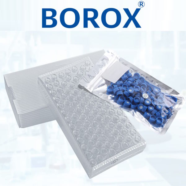 Borox Cam Vial Vida Kapaklı ND9 - Amber 2ml - 100 Adet/Paket