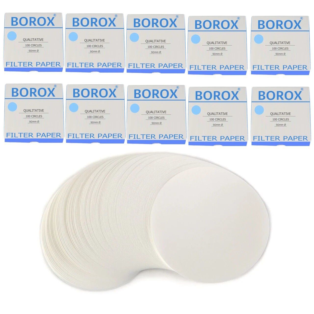 Filtre Kağıdı 90 mm Nitel - Kalitatif Mavi bant - Mavi Bant Yavaş Hız - 10 Paket Toptan