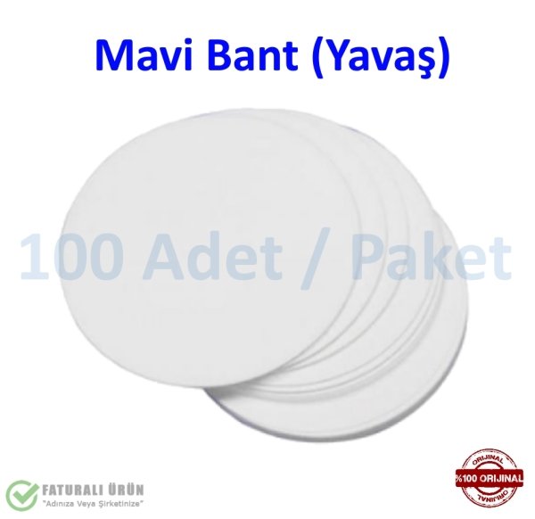 Laboratuvar Filtre Kağıdı 110 mm Nitel - Mavi Bant Yavaş Hız - 10 Paket Toptan