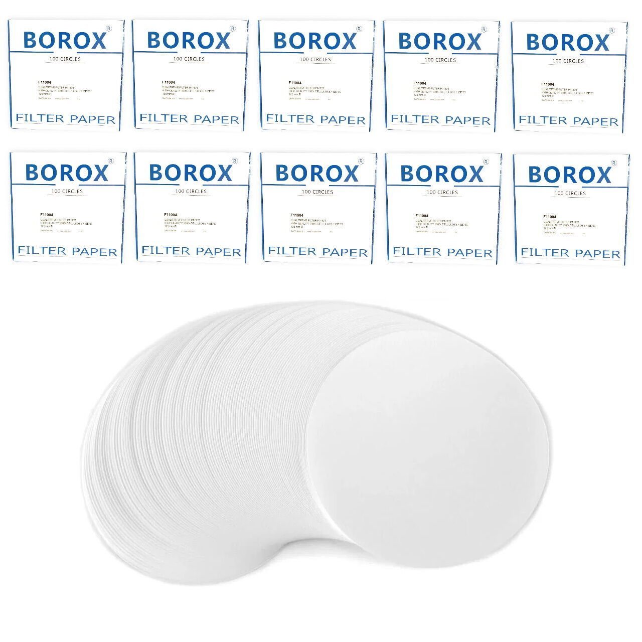 Laboratuvar Filtre Kağıdı 125mm Kalitatif - Siyah Bant Hızlı - 10 Paket Toptan