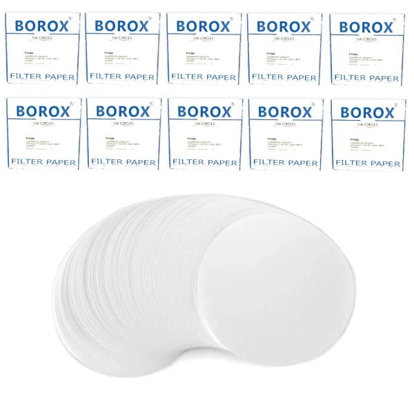 Laboratuvar Filtre Kağıdı 125mm Kalitatif - Siyah Bant Hızlı - 10 Paket Toptan