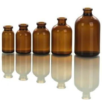 Borox Kapaklı Tıpalı Amber Cam Şişe 100ml - Flakon Şişe - 100 Adet Toptan