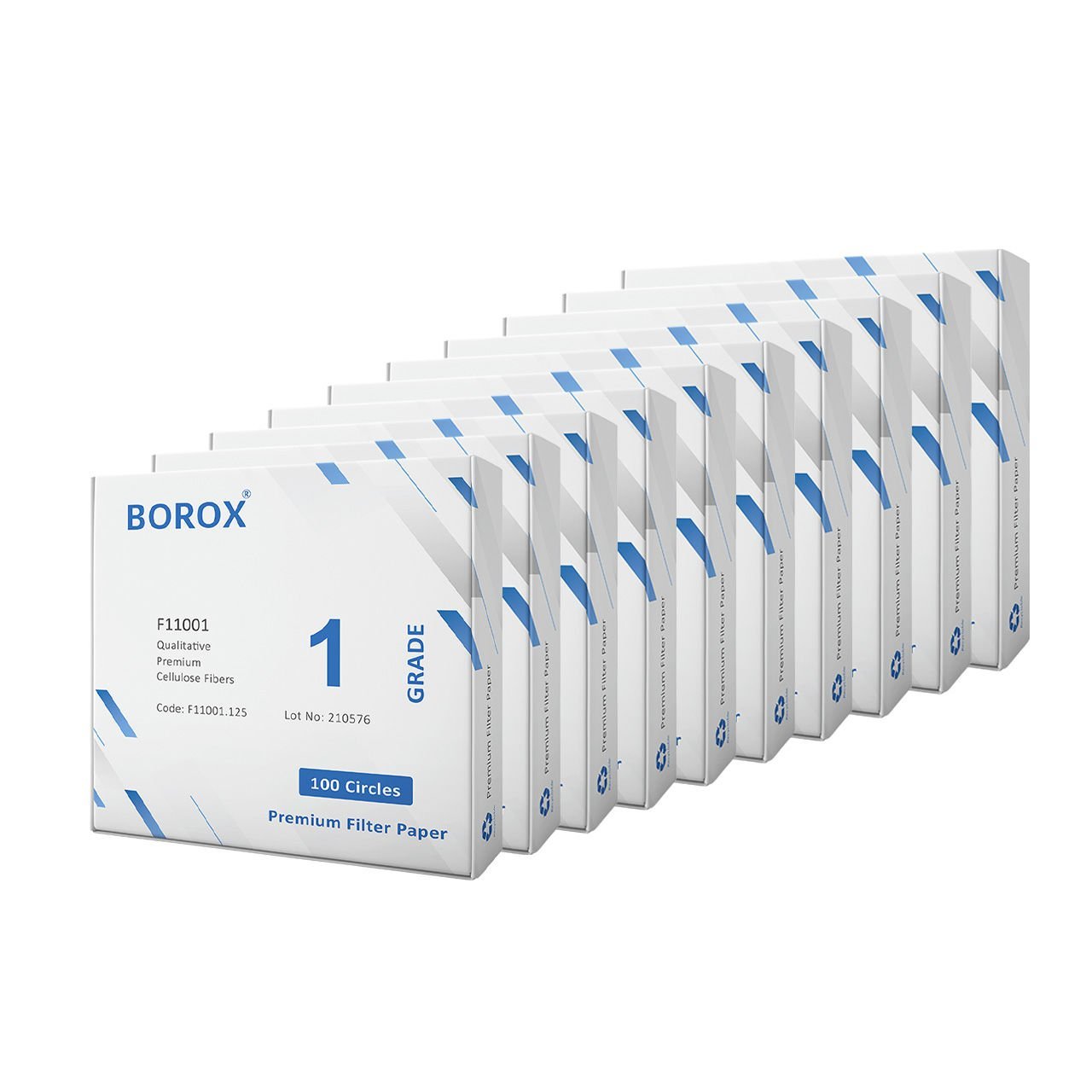 Borox Laboratuvar Filtre Kağıdı 125 mm Nitel - Orta Hız - Grade 1 - 10 Paket Toptan