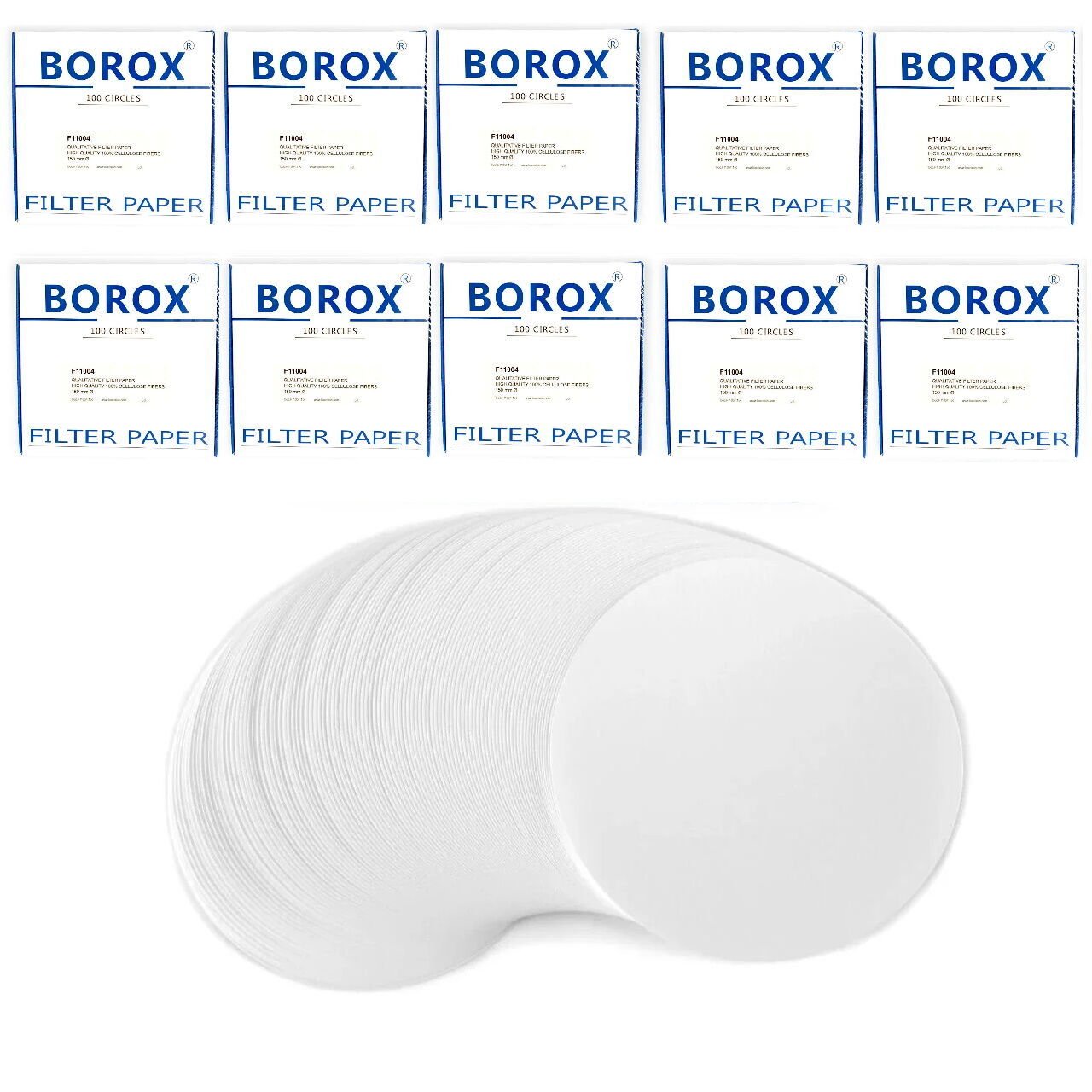 Laboratuvar Filtre Kağıdı 150mm Kalitatif - Siyah Bant Hızlı - 10 Paket Toptan