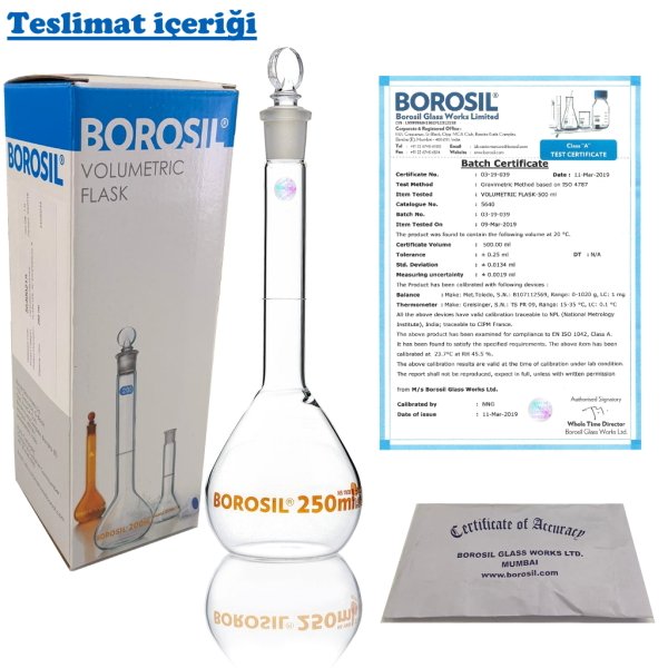 Borosil Cam Balon Joje 10 ml - Tıpalı Class A Sertifikalı