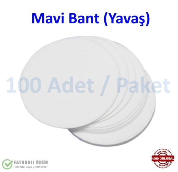 Laboratuvar Filtre Kağıdı 150 mm Nitel - Mavi Bant Yavaş Hız - 10 Paket Toptan