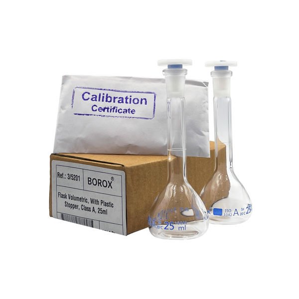 Borox Cam Balon Joje 25 ml - PP Tıpalı - Class A Sertifikalı - Cam Flask - 2 Adet/Kutu