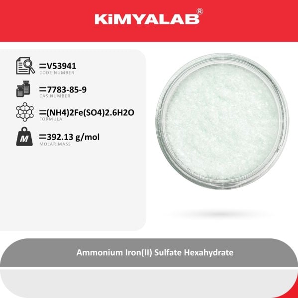 Kimyalab Amonyum Demir II Sülfat Hekzahidrat 500g - Ammonium Iron II Sulfate Hexahydrate