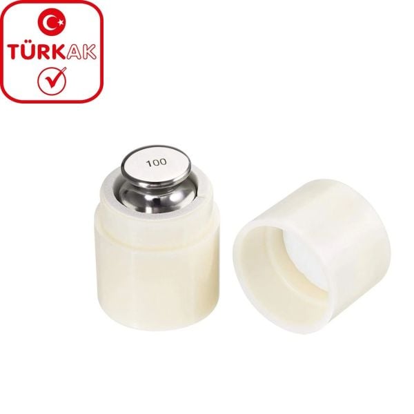 Borox Kalibrasyon Kütlesi 100g - Paslanmaz Çelik F1 Etalon Sertifikalı