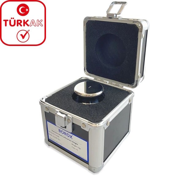 Borox Kalibrasyon Kütlesi 1 Kg - Paslanmaz Çelik F1 Etalon Sertifikalı