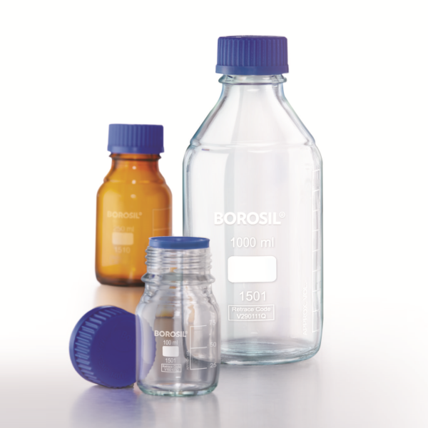 Borosil Cam Otoklav Şişe 1000 ml - Vida Kapaklı Boş Şişe