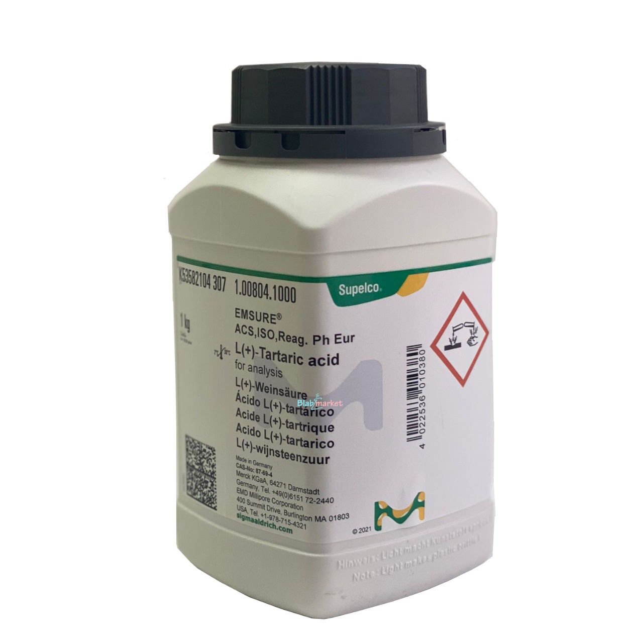 Tartarik Asit 1 kg - Tartaric Acid - Merck 100804.1000