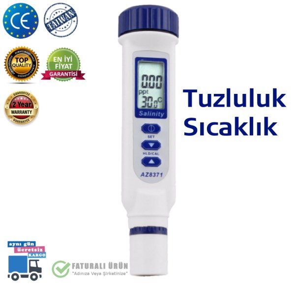 AZ8371 Dijital Tuzluluk ve Sıcaklık Ölçüm Cihazı - Kalem Tip